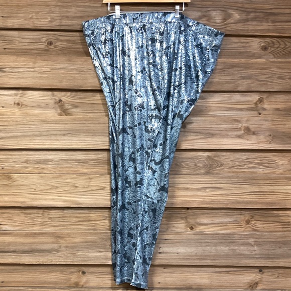 Roaman’s Paisley Sequin Pants - Picture 2 of 6
